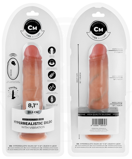 COCK MILLER - REALISTIC DILDO WITH SUCTION CUP AND REMOTE CONTROL VIBRATION 20.5 CM COCK MILLER - REALISTIC DILDO WITH SUCTION CUP AND REMOTE CONTROL VIBRATION 20.5 CM
