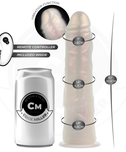 COCK MILLER - DILDO WITH SUCTION CUP, LIGHTS AND VIBRATION WITH REMOTE CONTROL WHITE 20.5 CM COCK MILLER - DILDO WITH SUCTION CUP, LIGHTS AND VIBRATION WITH REMOTE CONTROL WHITE 20.5 CM