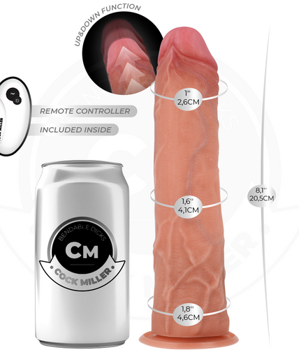 COCK MILLER - HYPER-REALISTIC DILDO WITH SUCTION CUP AND THRUSTING WITH REMOTE CONTROL 20.5 CM COCK MILLER - HYPER-REALISTIC DILDO WITH SUCTION CUP AND THRUSTING WITH REMOTE CONTROL 20.5 CM