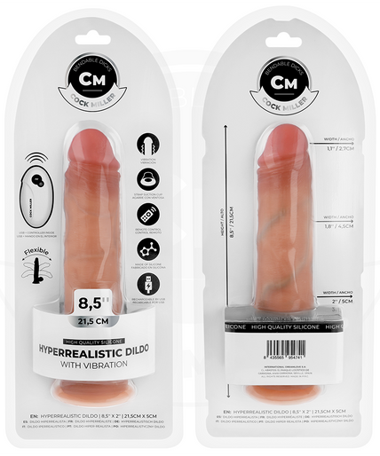 COCK MILLER - REALISTIC DILDO WITH SUCTION CUP AND VIBRATION WITH REMOTE CONTROL 21.5 CM COCK MILLER - REALISTIC DILDO WITH SUCTION CUP AND VIBRATION WITH REMOTE CONTROL 21.5 CM
