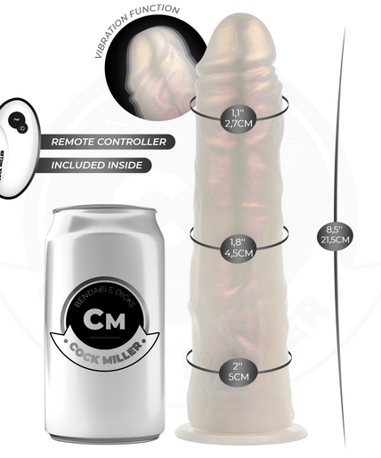 COCK MILLER - DILDO WITH SUCTION CUP, LIGHTS AND VIBRATION WITH REMOTE CONTROL WHITE 21.5 CM COCK MILLER - DILDO WITH SUCTION CUP, LIGHTS AND VIBRATION WITH REMOTE CONTROL WHITE 21.5 CM