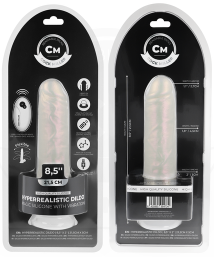 COCK MILLER - DILDO WITH SUCTION CUP, LIGHTS AND VIBRATION WITH REMOTE CONTROL WHITE 21.5 CM COCK MILLER - DILDO WITH SUCTION CUP, LIGHTS AND VIBRATION WITH REMOTE CONTROL WHITE 21.5 CM