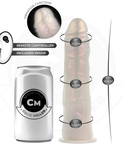 COCK MILLER - DILDO WITH SUCTION CUP, LIGHTS AND VIBRATION WITH REMOTE CONTROL WHITE 19.5 CM COCK MILLER - DILDO WITH SUCTION CUP, LIGHTS AND VIBRATION WITH REMOTE CONTROL WHITE 19.5 CM