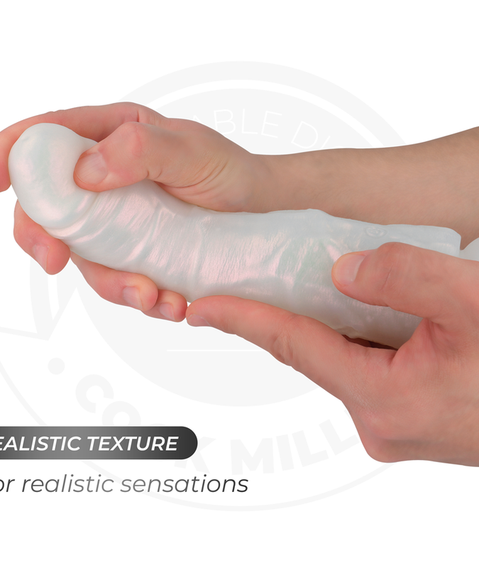 Cock Miller – Dildo With Suction Cup, Lights And Vibration With Remote Control White 19.5 Cm