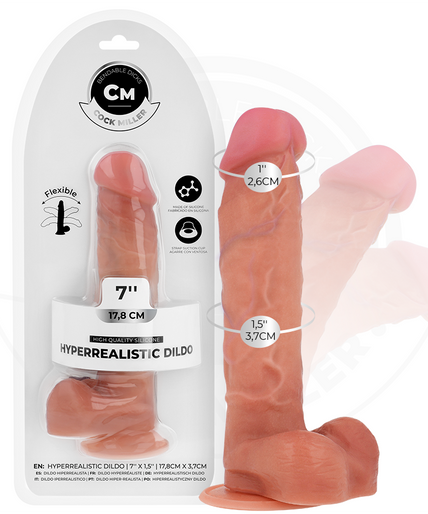 COCK MILLER - HYPERREALISTIC ARTICULABLE DILDO 17.8 CM COCK MILLER - HYPERREALISTIC ARTICULABLE DILDO 17.8 CM
