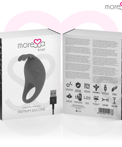 MORESSA - BRAD PREMIUM SILICONE RECHARGEABLE BLACK MORESSA - BRAD PREMIUM SILICONE RECHARGEABLE BLACK