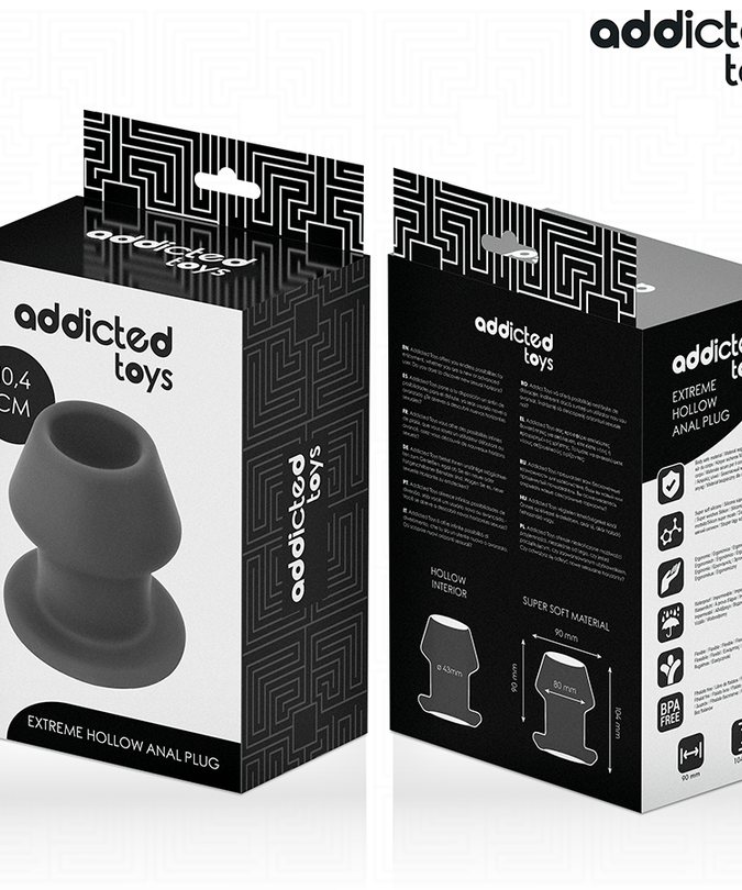 ADDICTED TOYS - EXTREME HOLLOW ANAL PLUG SILICONE SIZE L 10.4 CM
