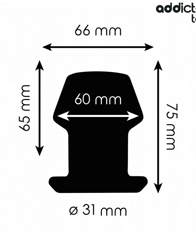 Addicted Toys – Extreme Holle Anaalplug Siliconen Maat S 7,5 Cm