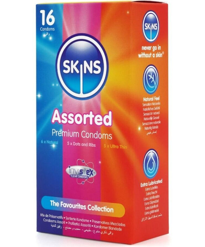 SKINS - VERPAKKING MET 16 DIVERSE PREMIUM CONDOMS