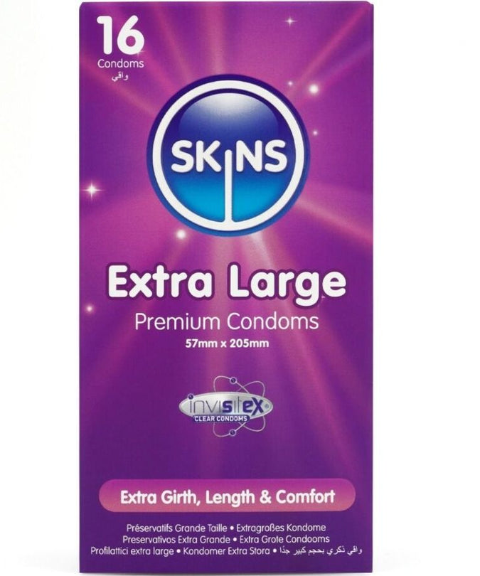 SKINS - EXTRA GROTE PREMIUM CONDOMS PAK 16