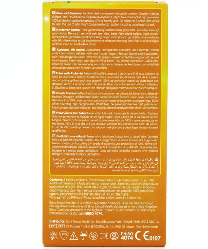 SKINS - BANANA PREMIUM CONDOMS PAK 8