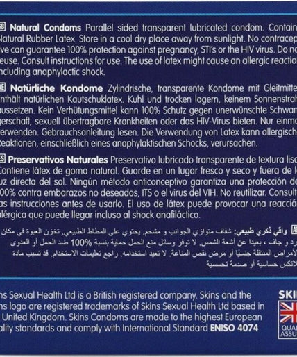 SKINS - NATUURLIJKE PREMIUM CONDOMS PAK 4 SKINS - NATUURLIJKE PREMIUM CONDOMS PAK 4
