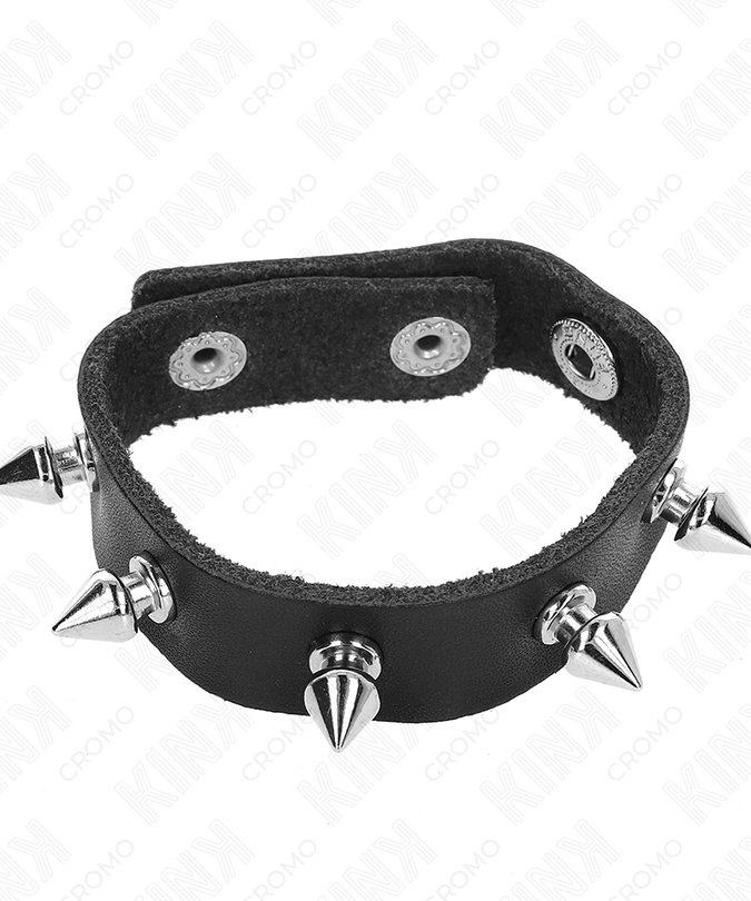 KINK - LEREN PENISRING MET SPIKES 21,5 X 1,6 CM