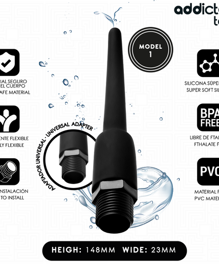 ADDICTED TOYS - ANAL CLEANER WITH UNIVERSAL ADAPTER MODEL 1 ADDICTED TOYS - ANAL CLEANER WITH UNIVERSAL ADAPTER MODEL 1