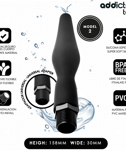 ADDICTED TOYS - ANAL CLEANER WITH UNIVERSAL ADAPTER MODEL 2 ADDICTED TOYS - ANAL CLEANER WITH UNIVERSAL ADAPTER MODEL 2