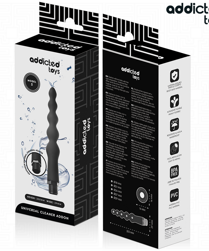 Addicted Toys – Anale Reiniger Met Universele Adapter Model 5