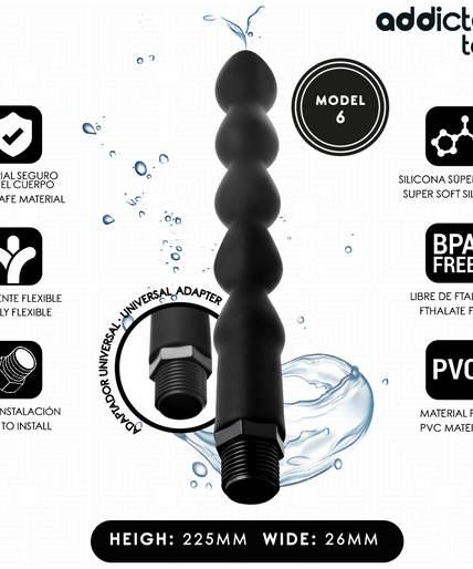 ADDICTED TOYS - ANAL CLEANER WITH UNIVERSAL ADAPTER MODEL 6 ADDICTED TOYS - ANAL CLEANER WITH UNIVERSAL ADAPTER MODEL 6