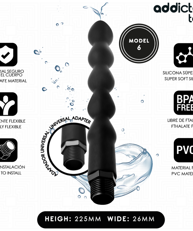 Addicted Toys – Anale Reiniger Met Universele Adapter Model 6