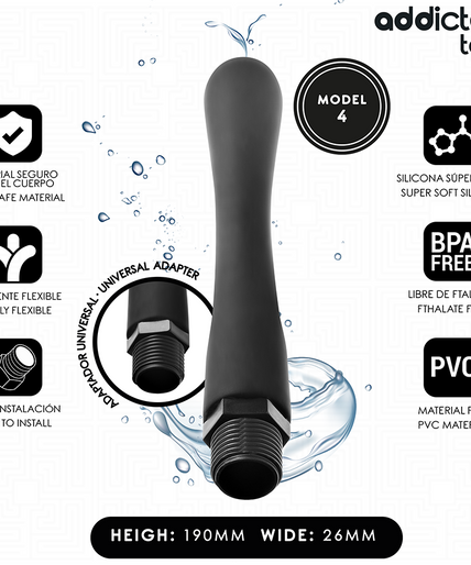 ADDICTED TOYS - ANAL CLEANER WITH UNIVERSAL ADAPTER MODEL 4 ADDICTED TOYS - ANAL CLEANER WITH UNIVERSAL ADAPTER MODEL 4