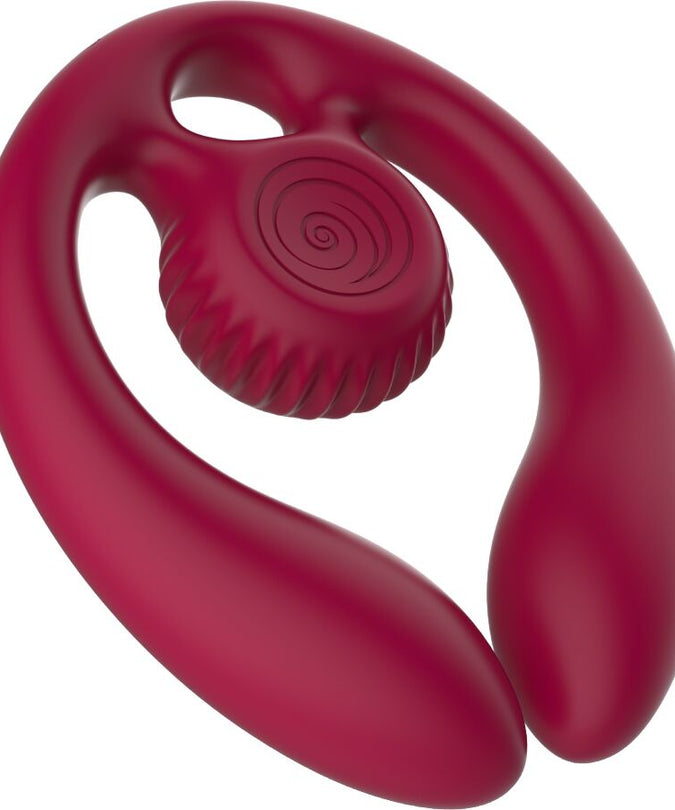 SNAIL VIBE - GIZI DUO KOPPELSTIMULATOR AFSTANDSBEDIENING BORDEAUX