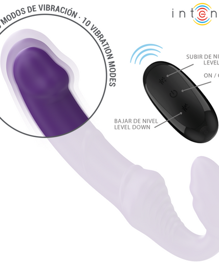 INTENSE - JILL DOUBLE VIBRATOR 20 CM PURPLE REMOTE CONTROL INTENSE - JILL DOUBLE VIBRATOR 20 CM PURPLE REMOTE CONTROL