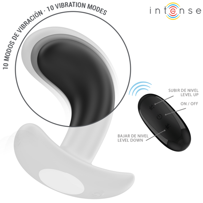 Intense – Chandler Anale Plug 10 Trillingen Zwart Met Afstandsbediening