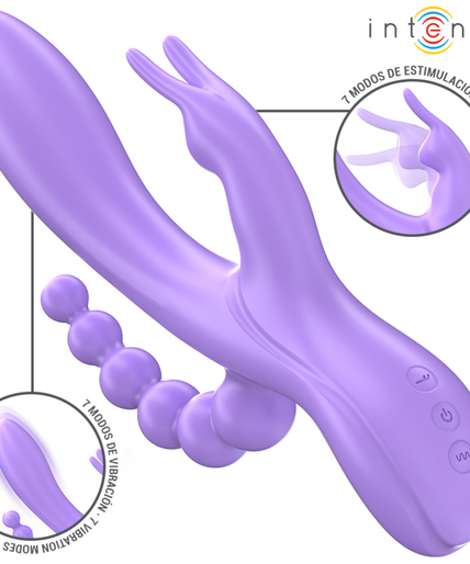 INTENSE - MIKO TRIPLE VIBRATOR RABBIT & STIMULATOR & ANAL 7 VIBRATIONS PURPLE INTENSE - MIKO TRIPLE VIBRATOR RABBIT & STIMULATOR & ANAL 7 VIBRATIONS PURPLE