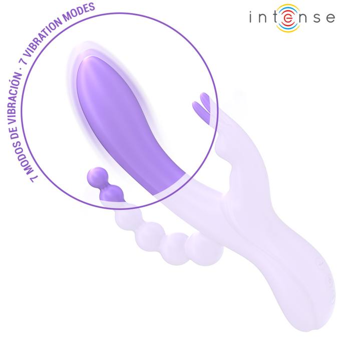 INTENSE - MIKO DUBBELE VIBRATOR RABBIT & STIMULATOR & ANAAL 7 TRILLINGEN PAARS