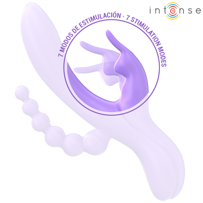 INTENSE - MIKO DUBBELE VIBRATOR RABBIT & STIMULATOR & ANAAL 7 TRILLINGEN PAARS