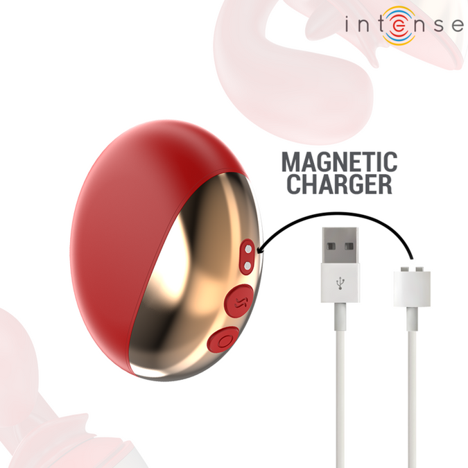 Intense – Mariah Vibrator & Stimulator In U Shape 10 Vibrations Red