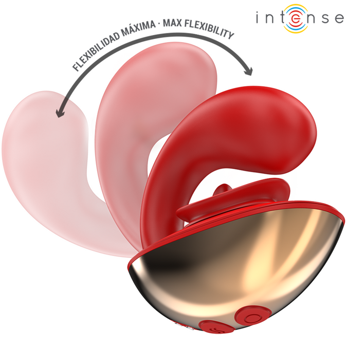 Intense – Mariah Vibrator & Stimulator In U Shape 10 Vibrations Red
