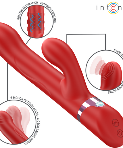 INTENSE - LELE MULTIFUNCTION VIBRATOR ROTATING & OSCILLATION & STIMULATION RED INTENSE - LELE MULTIFUNCTION VIBRATOR ROTATING & OSCILLATION & STIMULATION RED