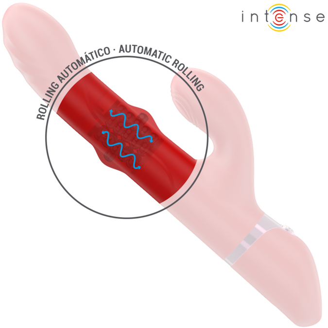 INTENSE - LELE MULTIFUNCTIONELE VIBRATOR ROTEREND & OSCILLEREND & STIMULEREND ROOD