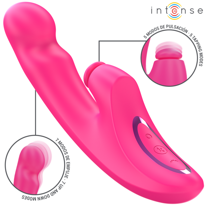 INTENSE - EMI VIBRATOR 13,5 CM MULTIFUNCTIONEEL 3-IN-1 10 TRILLINGEN ROZE