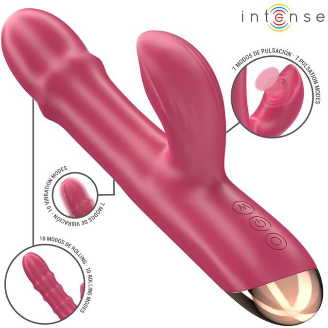 Intense – Chloe Multifunction Vibrator 3 In 1 Red