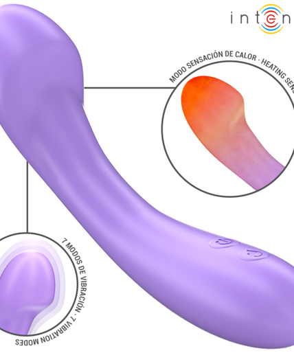 INTENSE - BECKY VIBRATOR 19 CM HEATABLE 7 VIBRATIONS PURPLE INTENSE - BECKY VIBRATOR 19 CM HEATABLE 7 VIBRATIONS PURPLE