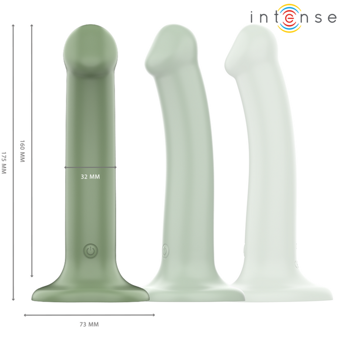 Intense – Becca vibrator met zuignap 10 vibraties groen met afstandsbediening