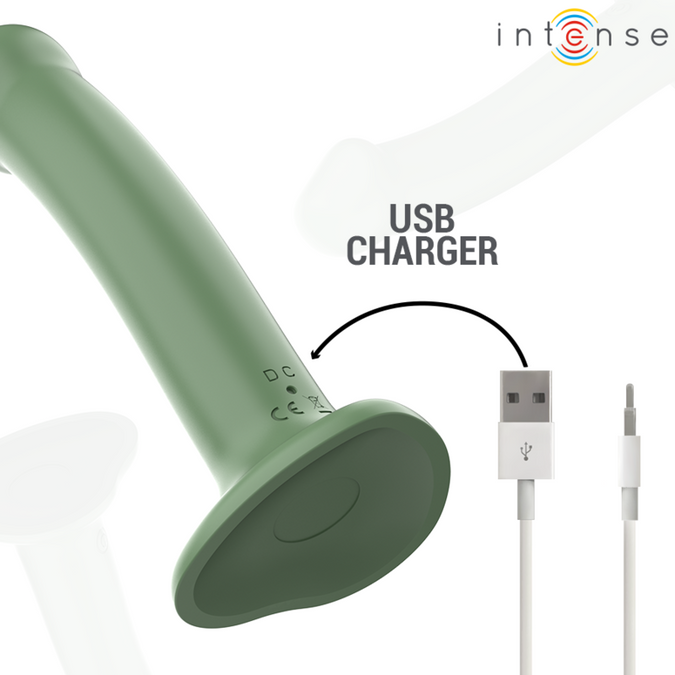 Intense – Becca vibrator met zuignap 10 vibraties groen met afstandsbediening