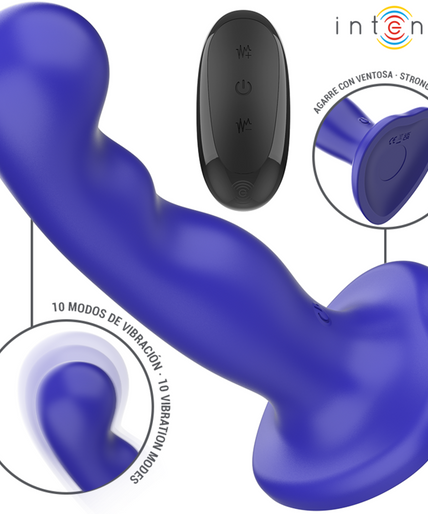 INTENSE - SHORTY VIBRATOR WITH SUCTION CUP BLUE REMOTE CONTROL INTENSE - SHORTY VIBRATOR WITH SUCTION CUP BLUE REMOTE CONTROL