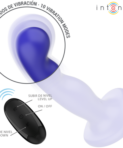 INTENSE - SHORTY VIBRATOR WITH SUCTION CUP BLUE REMOTE CONTROL INTENSE - SHORTY VIBRATOR WITH SUCTION CUP BLUE REMOTE CONTROL