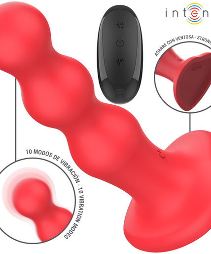 INTENSE - CODY VIBRATOR WITH SUCTION CUP RED REMOTE CONTROL INTENSE - CODY VIBRATOR WITH SUCTION CUP RED REMOTE CONTROL