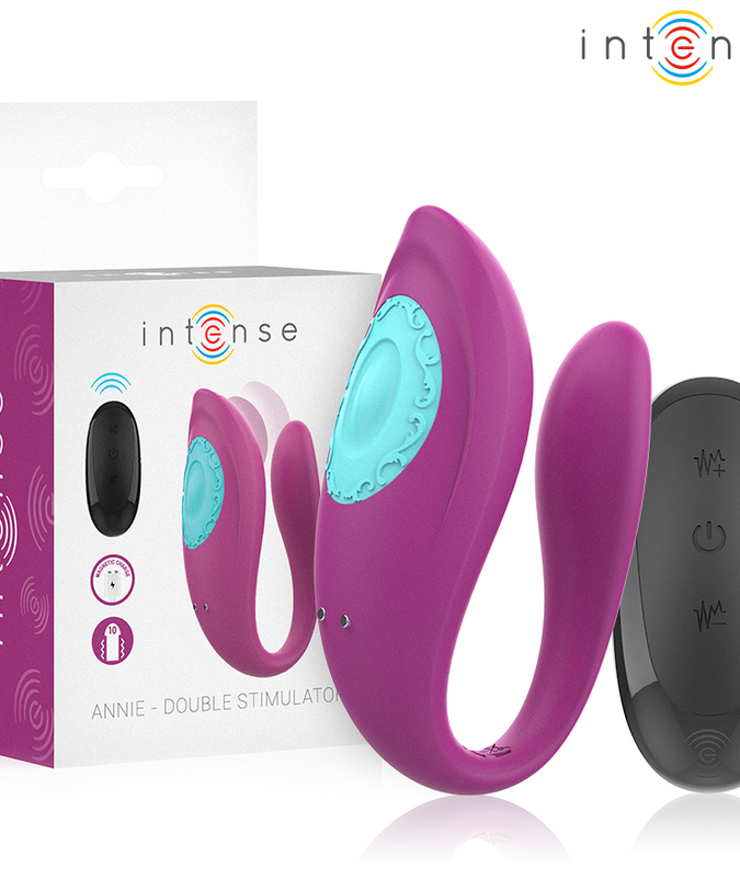 INTENSE - ANNIE U-VORMIGE VIBRATOR EN STIMULATOR PAARS AFSTANDSBEDIENING