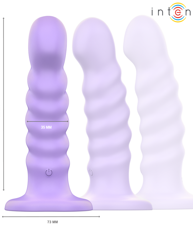 INTENSE - BRENDA VIBRATOR SIZE M SPIRAL DESIGN 10 VIBRATIONS PURPLE REMOTE CONTROL