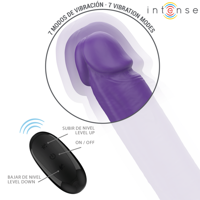 INTENSE - GUNTER DILDO DUBBELE VIBRATOR 40 CM PAARS AFSTANDSBEDIENING