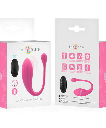 INTENSE - JANICE U VIBRATOR DOUBLE STIMULATION 10 VIBRATIONS PINK REMOTE CONTROL INTENSE - JANICE U VIBRATOR DOUBLE STIMULATION 10 VIBRATIONS PINK REMOTE CONTROL