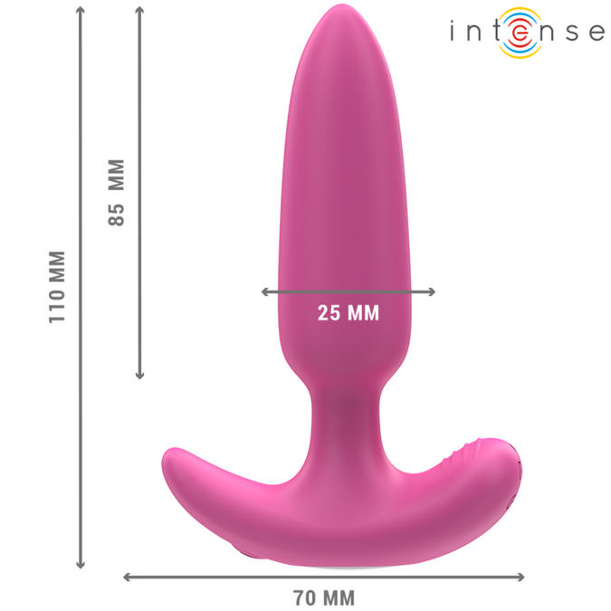 Intense – Ross Anale Plug 10 Trillingen Roze Afstandsbediening