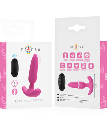 INTENSE - ROSS ANAL PLUG 10 VIBRATIONS PINK REMOTE CONTROL INTENSE - ROSS ANAL PLUG 10 VIBRATIONS PINK REMOTE CONTROL