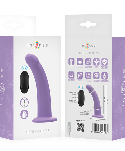 INTENSE - EDDIE VIBRATOR 17.5 CM 10 VIBRATIONS PURPLE REMOTE CONTROL INTENSE - EDDIE VIBRATOR 17.5 CM 10 VIBRATIONS PURPLE REMOTE CONTROL