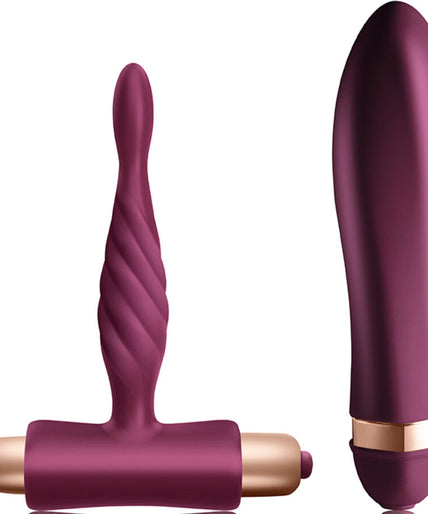 CLIMAXIMUM - DARE KIT TWISTED VIBRATOR + ANAL PLUG BEGINNER CLIMAXIMUM - DARE KIT TWISTED VIBRATOR + ANAL PLUG BEGINNER