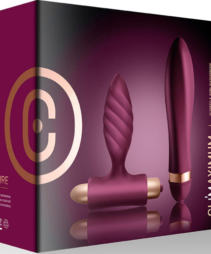 CLIMAXIMUM - DESIRE KIT GEDRAAIDE VIBRATOR + ANALE PLUG CLIMAXIMUM - DESIRE KIT GEDRAAIDE VIBRATOR + ANALE PLUG